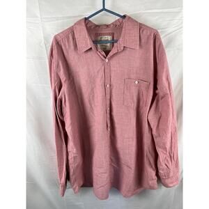 Article 365 Broken In Shirt Mens 2XL Button Up pink Long Sleeve Dress Shirt